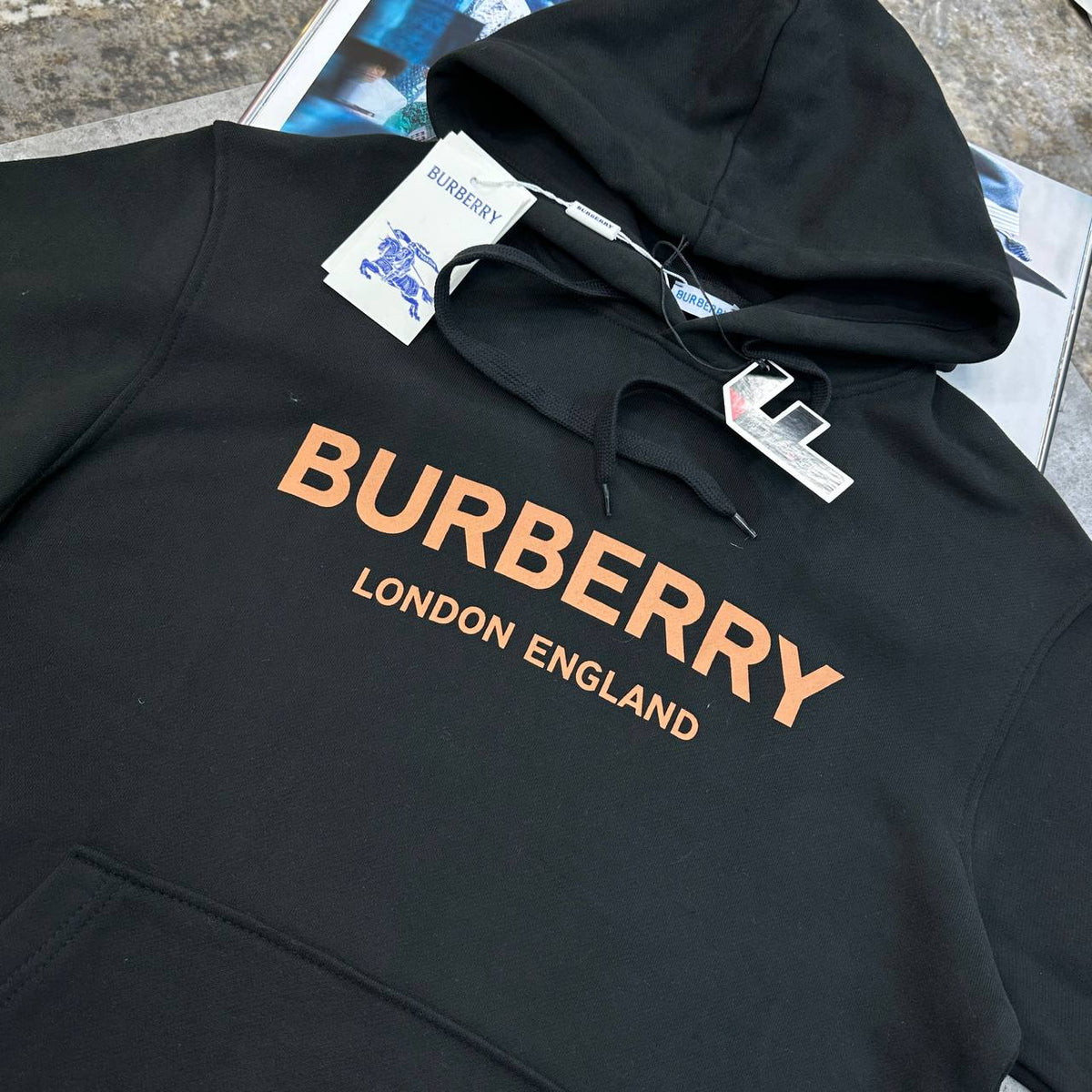 Burberry Logo Print Cotton Hoodie UK Reps Superclone Quality
