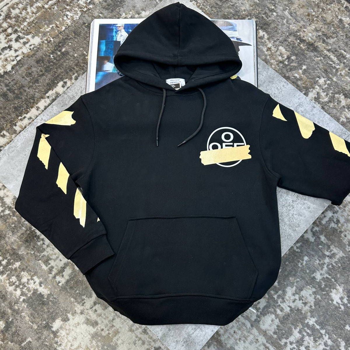 Off White Tape Arrows Hoodie Mens UK Reps Premium Quality