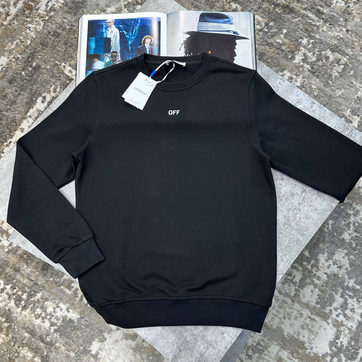 Off-White Paint Arrows Jumper Black Mens UK Reps Superclone Quality