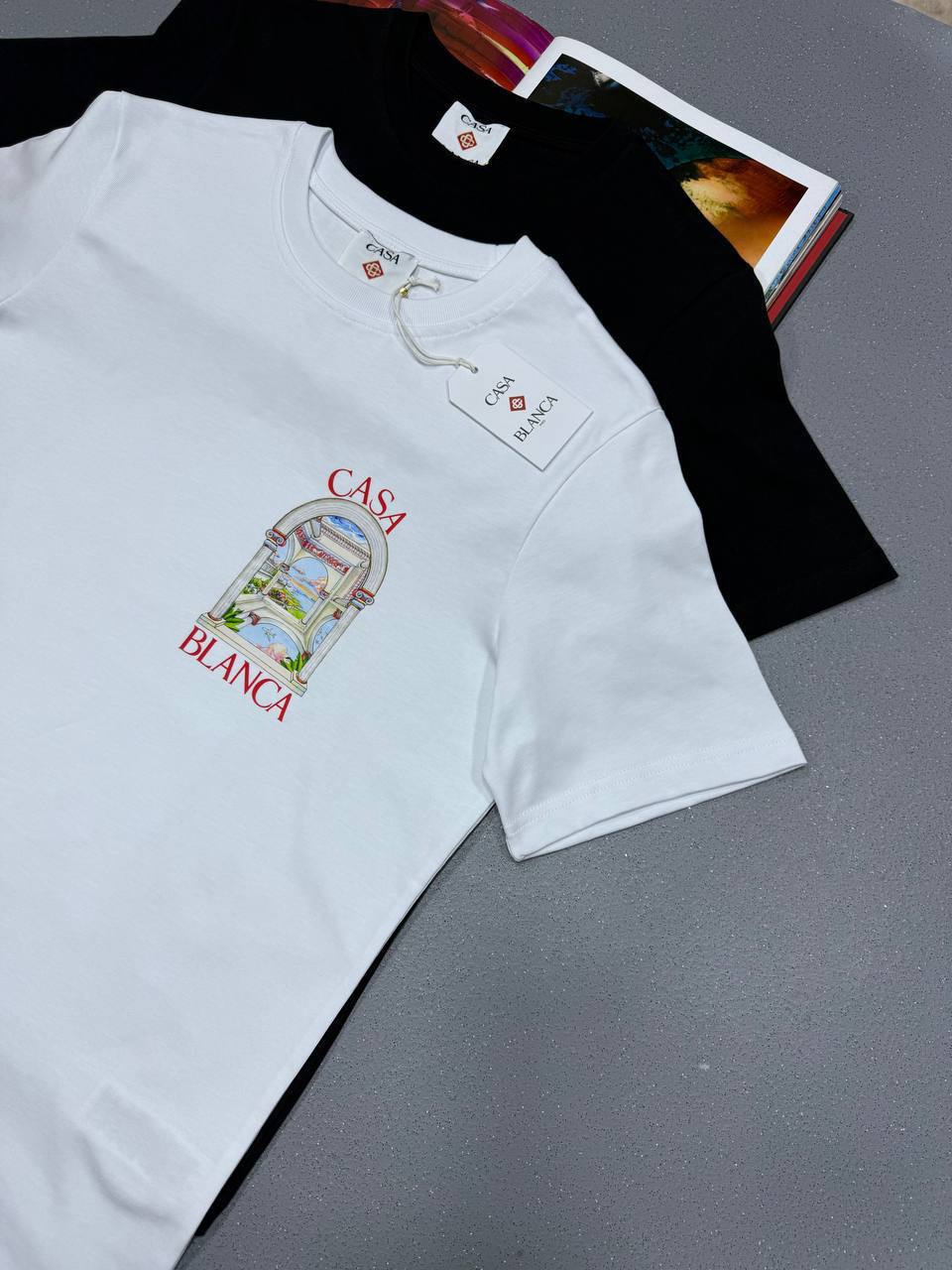 Casablanca Le Passage Printed Tee Mens T-Shirts in 2 Colors UK Reps AAA Quality