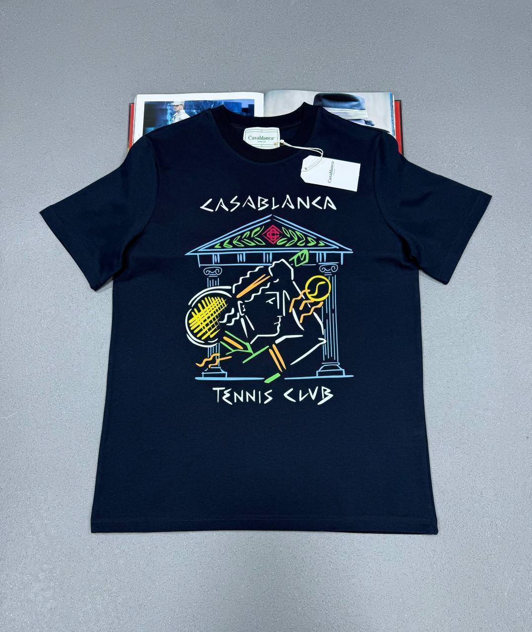 Casablanca Printed Crayon Temple Tennis Club T-shirts Mens in Multiple Colors UK Reps AAA Quality