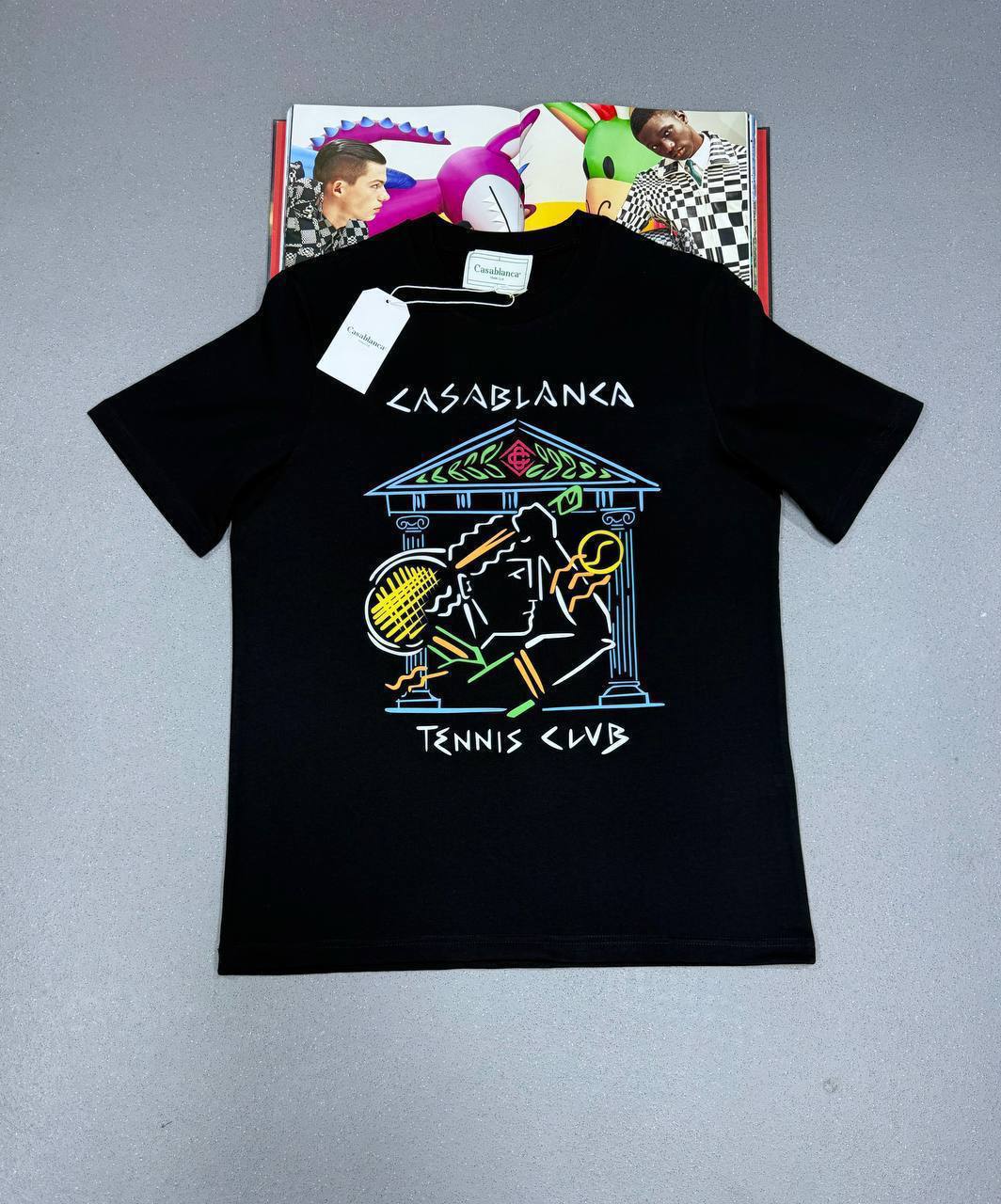 Casablanca Printed Crayon Temple Tennis Club T-shirts Mens in Multiple Colors UK Reps AAA Quality