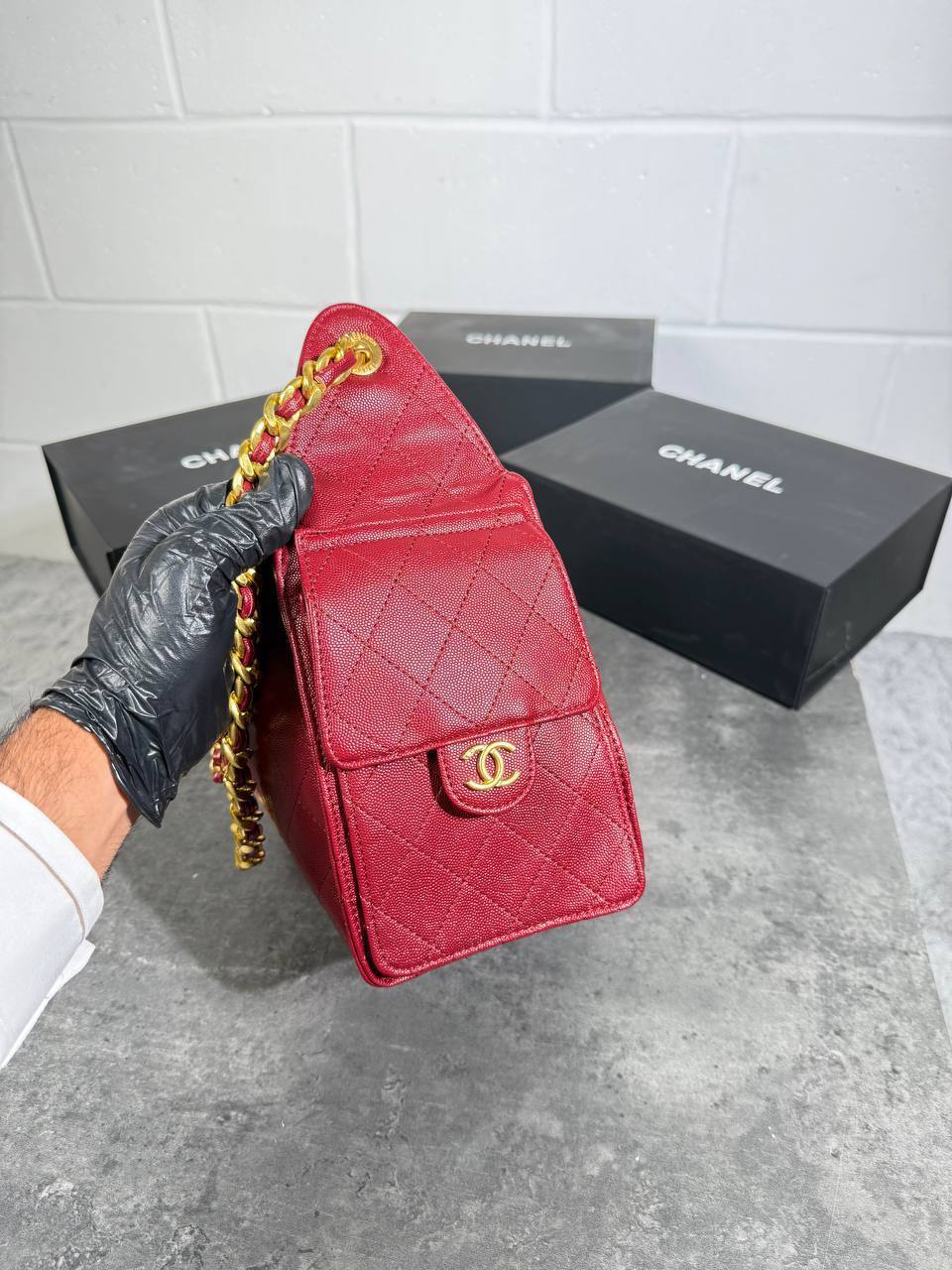 Chanel 25 Small Handbag Caviar Leather Aged Gold Hardware Womens Bag in Multiple Colors UK Reps AAA Quality