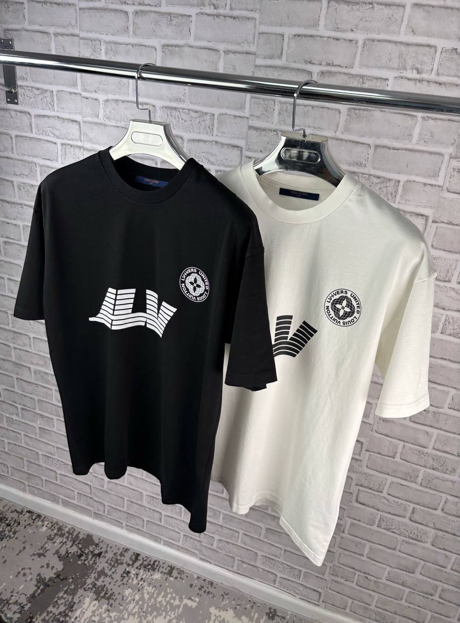 Louis Vuitton Washed Print Cotton T-Shirts Mens in Multiple Colors UK Reps AAA Quality