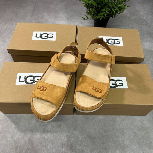 UGG Goldenstar Sliders in Chestnut Color Womens Best Sale UK Reps AAA Quality