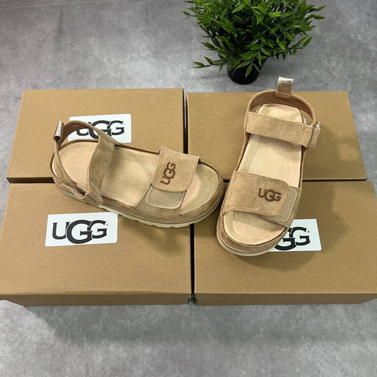 UGG Goldenstar Sliders in Beige Color Womens Best Sale UK Reps AAA Quality