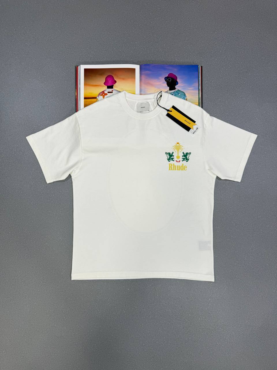 Rhude Tobacco Crew Neck Graphic Print T-shirts Mens in 2 Colors UK Reps AAA Quality