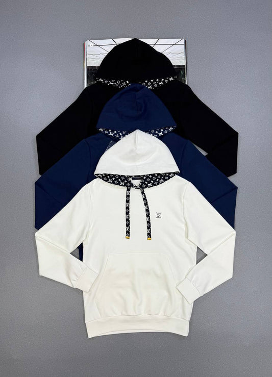 Louis Vuitton Men's Hoodie Printed Monogram Hood in Multiple Colors UK Reps AAA Quality
