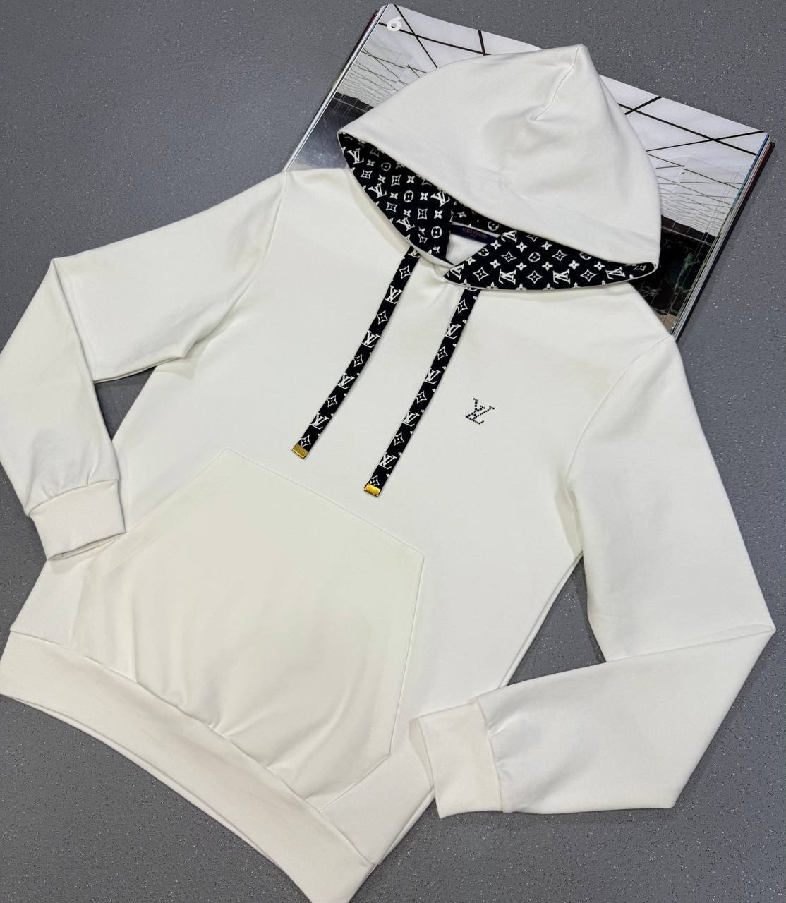 Louis Vuitton Men's Hoodie Printed Monogram Hood in Multiple Colors UK Reps AAA Quality