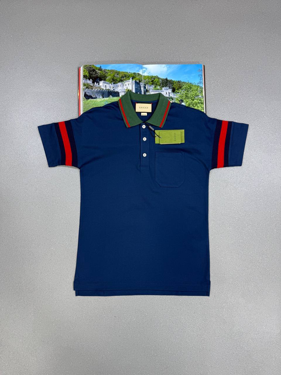 Gucci Animalium Polo Shirt Authentic Web Collar Mens in 2 Colors Best Sale UK Reps AAA Quality