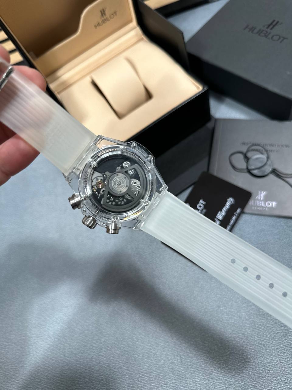 Hublot Big Bang Unico Sapphire Matte Black Dial with Rubber Strap Mens Wattch UK Reps AAA Quality