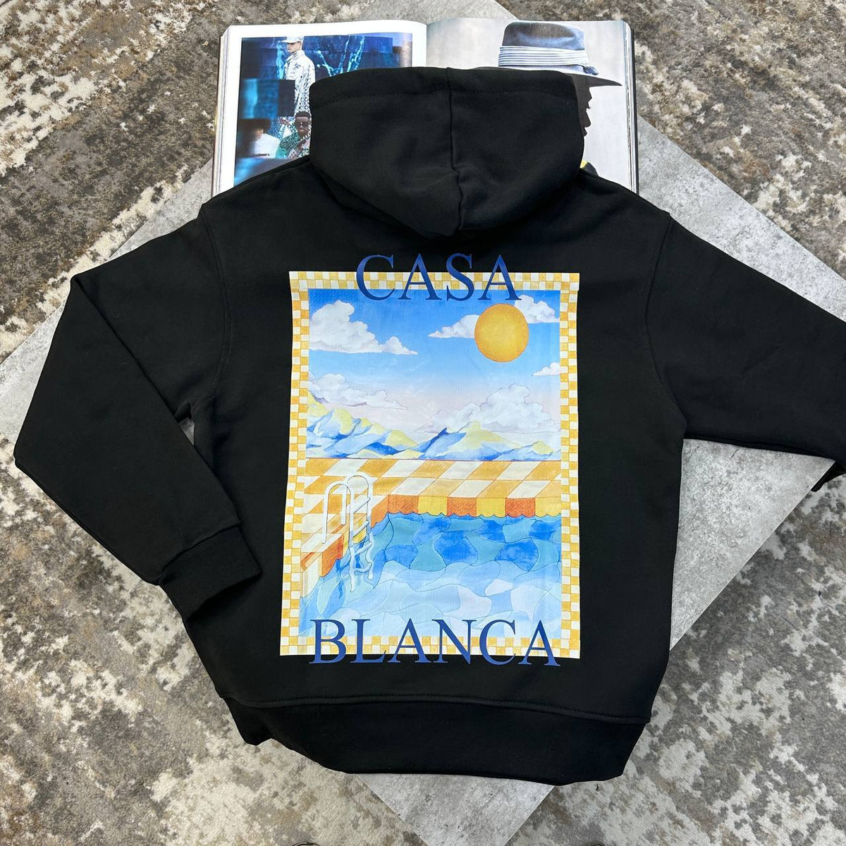 Casablanca Swimming Pool Hoodie Mens UK Rep Superclone Quality