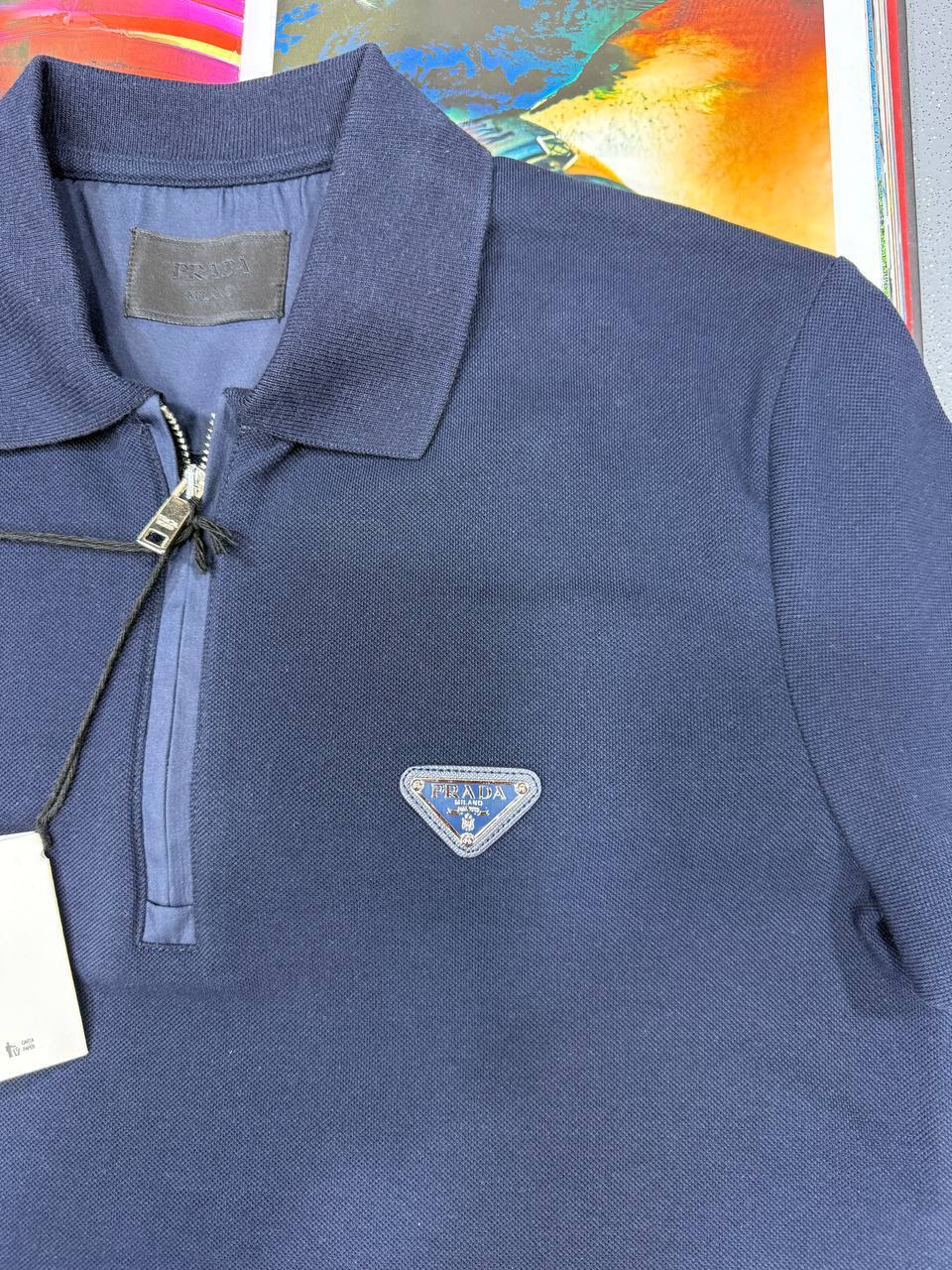 Prada Quarter-Zip Polo Shirts Mens in Multiple Colors UK Reps AAA Quality