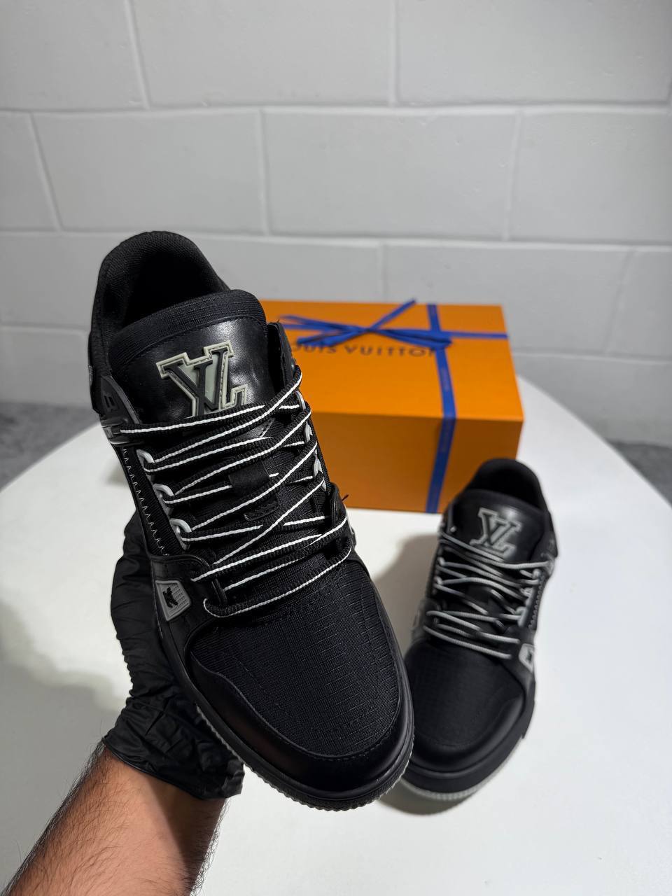 Louis Vuitton LV Trainers Black/Grey Men's Best Sale UK Reps AAA Quality