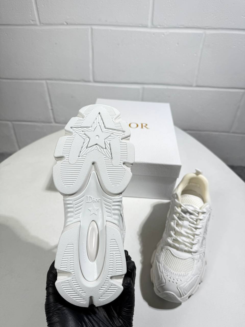 Christian Dior Chrono Sneaker Mesh in All White Womens UK Reps AAA Quality