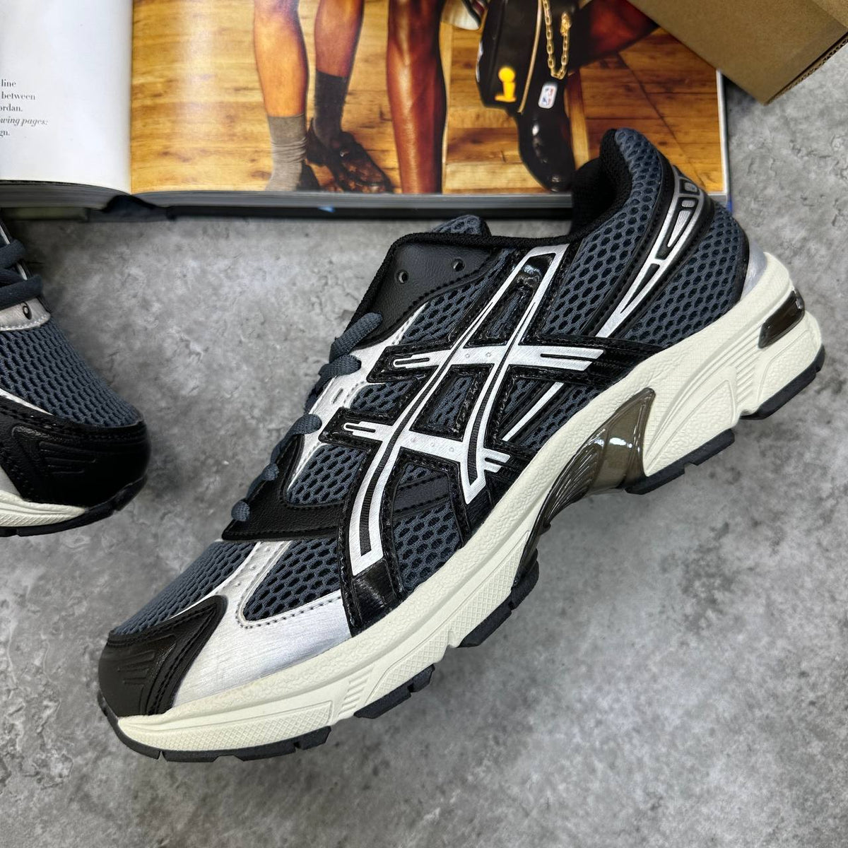 Asics Gel-Nyc Gravel/Black Mesh Mens Trainers UK Reps Superclone Quality