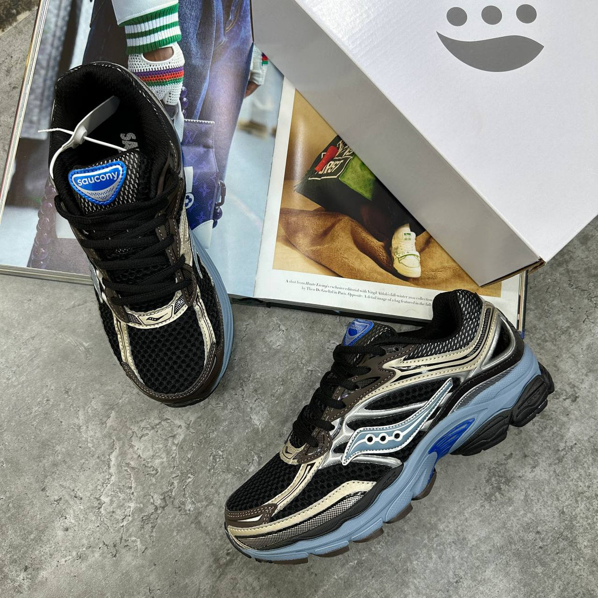Saucony ProGrid Omni 9 "Torte" Mens Trainers UK Reps Superclone Quality
