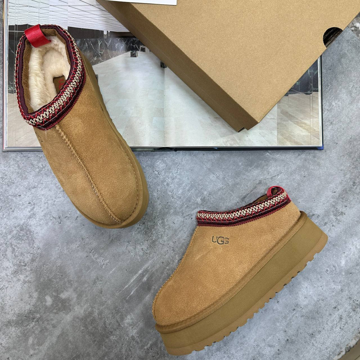 UGG Tazz Platform Slippers Womens UK Reps AAA Quality