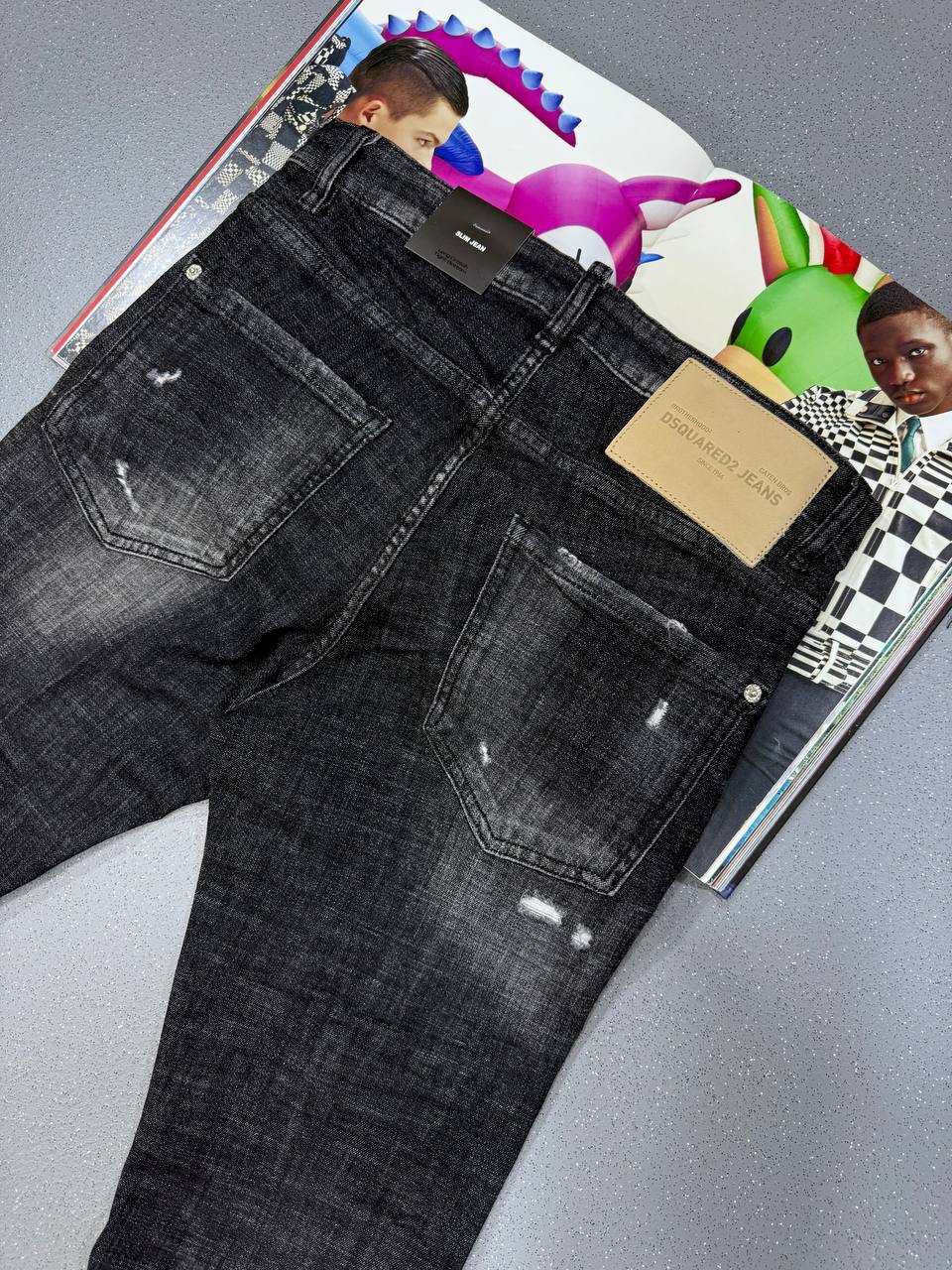 Dsquared2 Black Micro-Studded Clement Jeans Mens in Black Multiple Waist Sizes Best Sale UK Reps AAA Quality