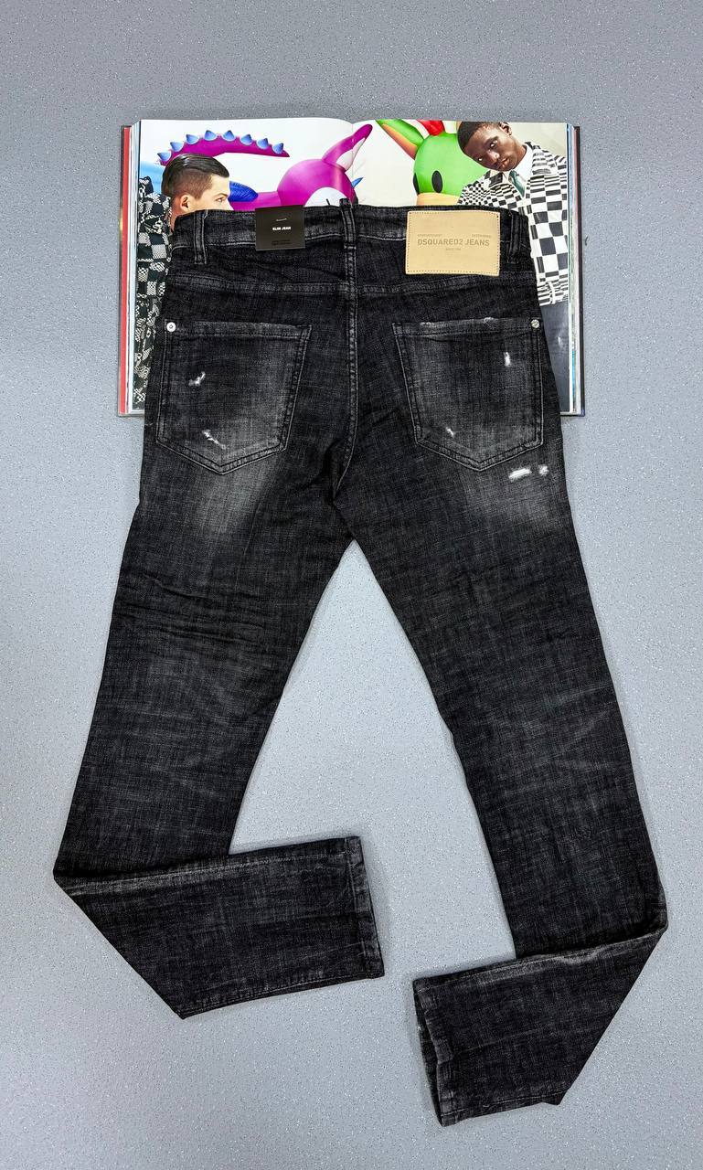Dsquared2 Black Micro-Studded Clement Jeans Mens in Black Multiple Waist Sizes Best Sale UK Reps AAA Quality