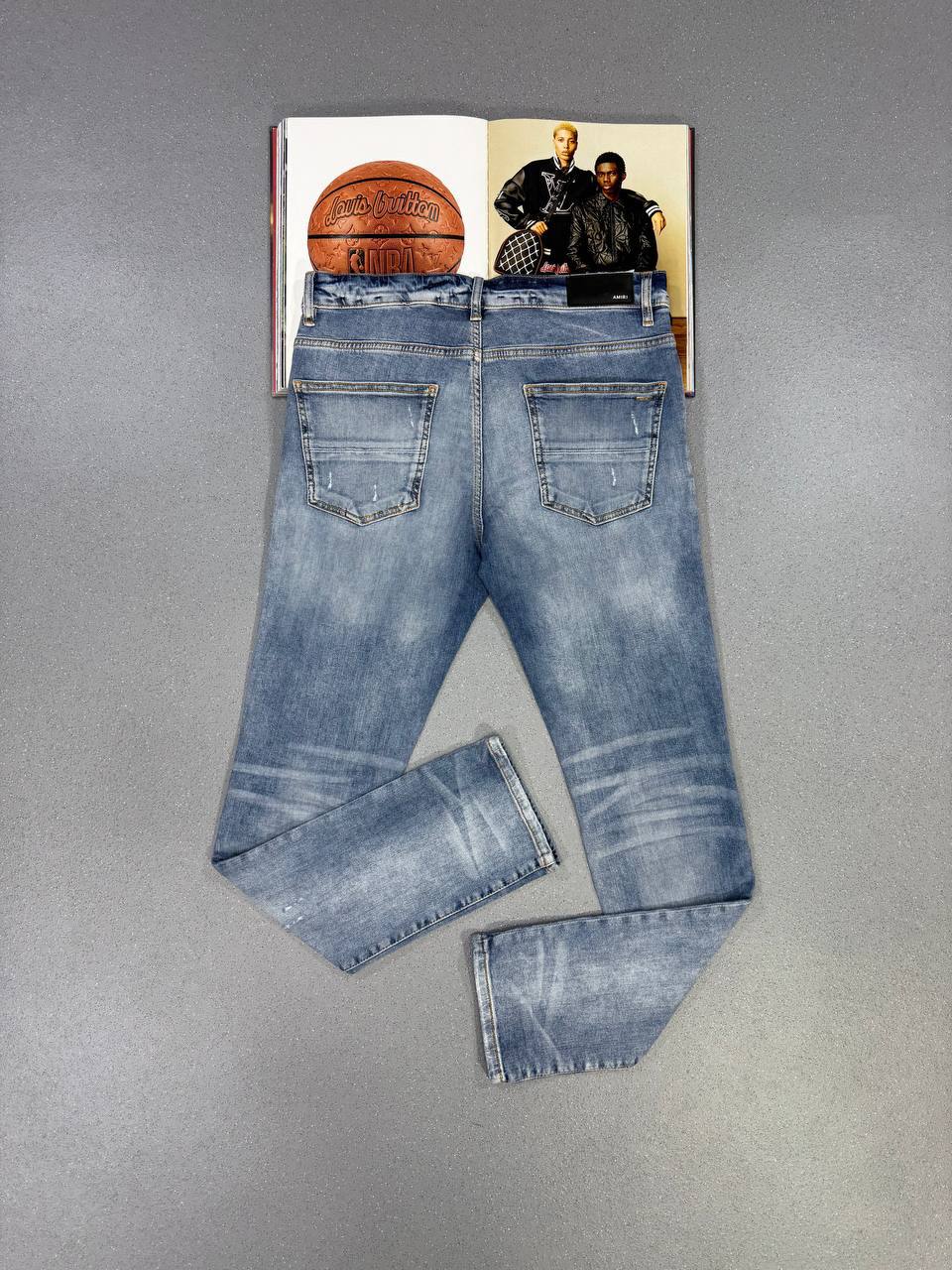 Amiri Blue Stitch Site Denim Rocker Jeans Mens Multiple Waist Sizes Best Sale UK Reps AAA Quality