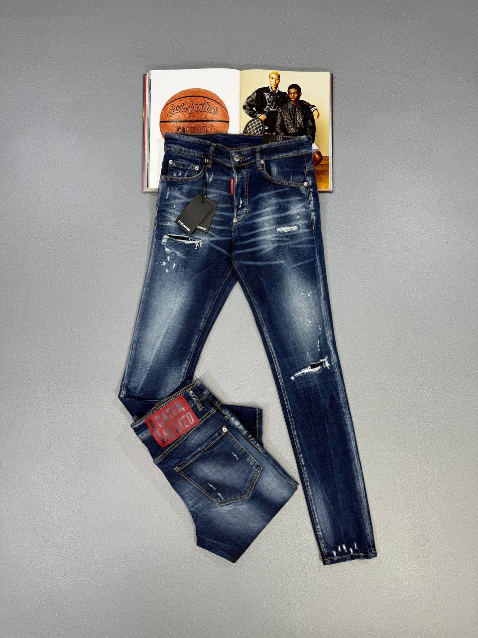 Dsquared2 Tidy Biker Mens Jeans Distressed Denim in 2 Colors Multiple Waist Sizes UK Reps AAA Quality