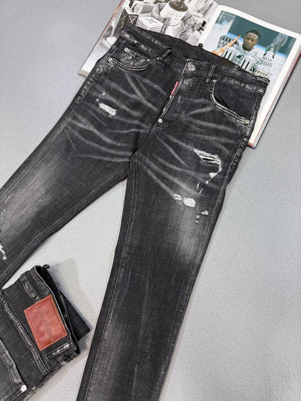 Dsquared2 Skater Stretch Cotton Denim Skinny Jeans Men's Black in Multiple Waist Sizes Best Sale UK Reps AAA Quality