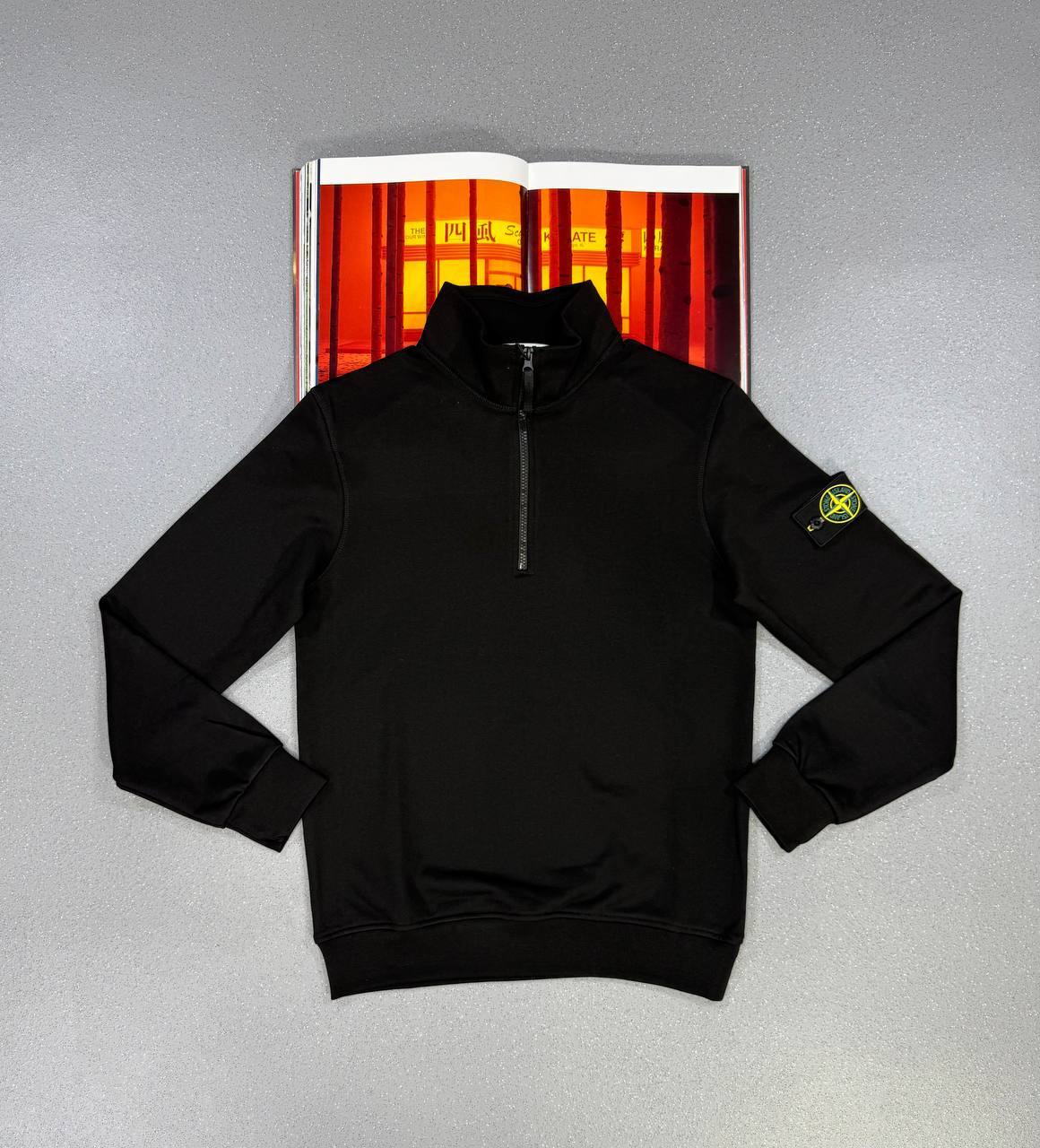 Stone Island Half Zip Sweatshirts Fleece Logo Patch in Multiple Colors UK Reps AAA Quality