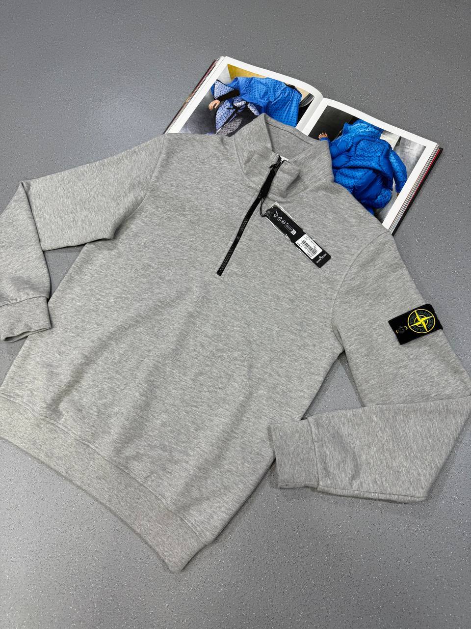 Stone Island Half Zip Sweatshirts Fleece Logo Patch in Multiple Colors UK Reps AAA Quality