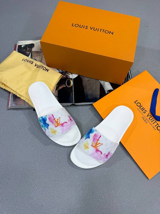 Louis Vuitton Multicolour Waterfront Stylish Sliders Mens Best Sale UK Reps AAA Quality