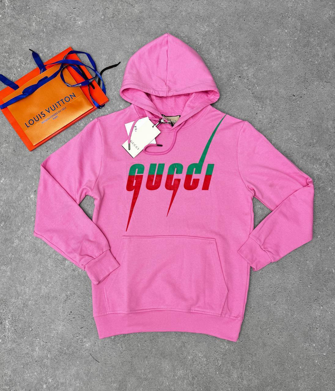 Gucci Blade Logo Printed Cotton Crew Neck Mens Hoodie in Multiple Colors UK Reps AAA Quality