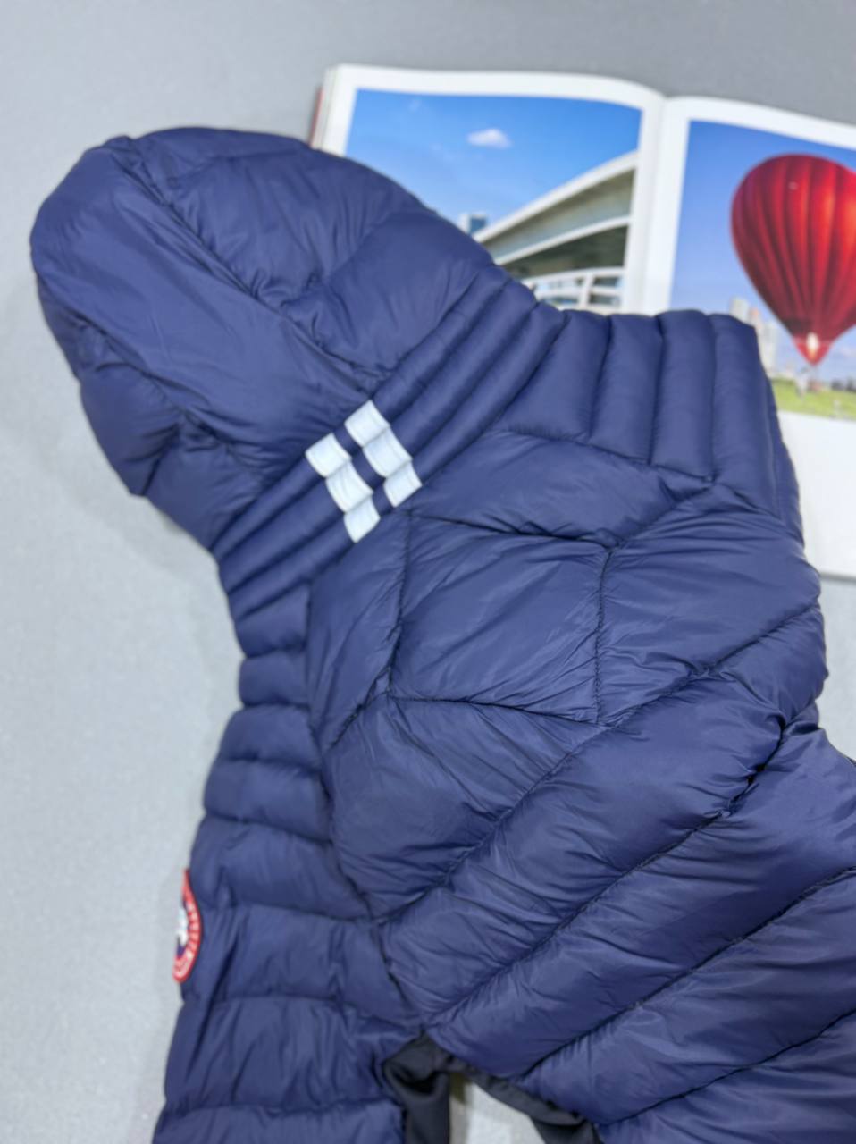 Canada Goose Men Hooded Puffer Logo Patch Jackets in 2 Colors UK Reps AAA Quality