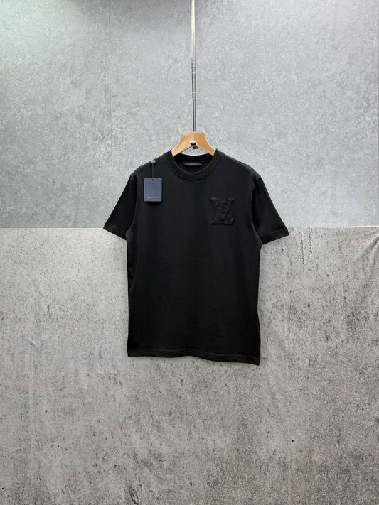 Louis Vuitton Embroidered Logo T Shirts in 2 Colors Mens Best Sale UK Reps AAA Quality