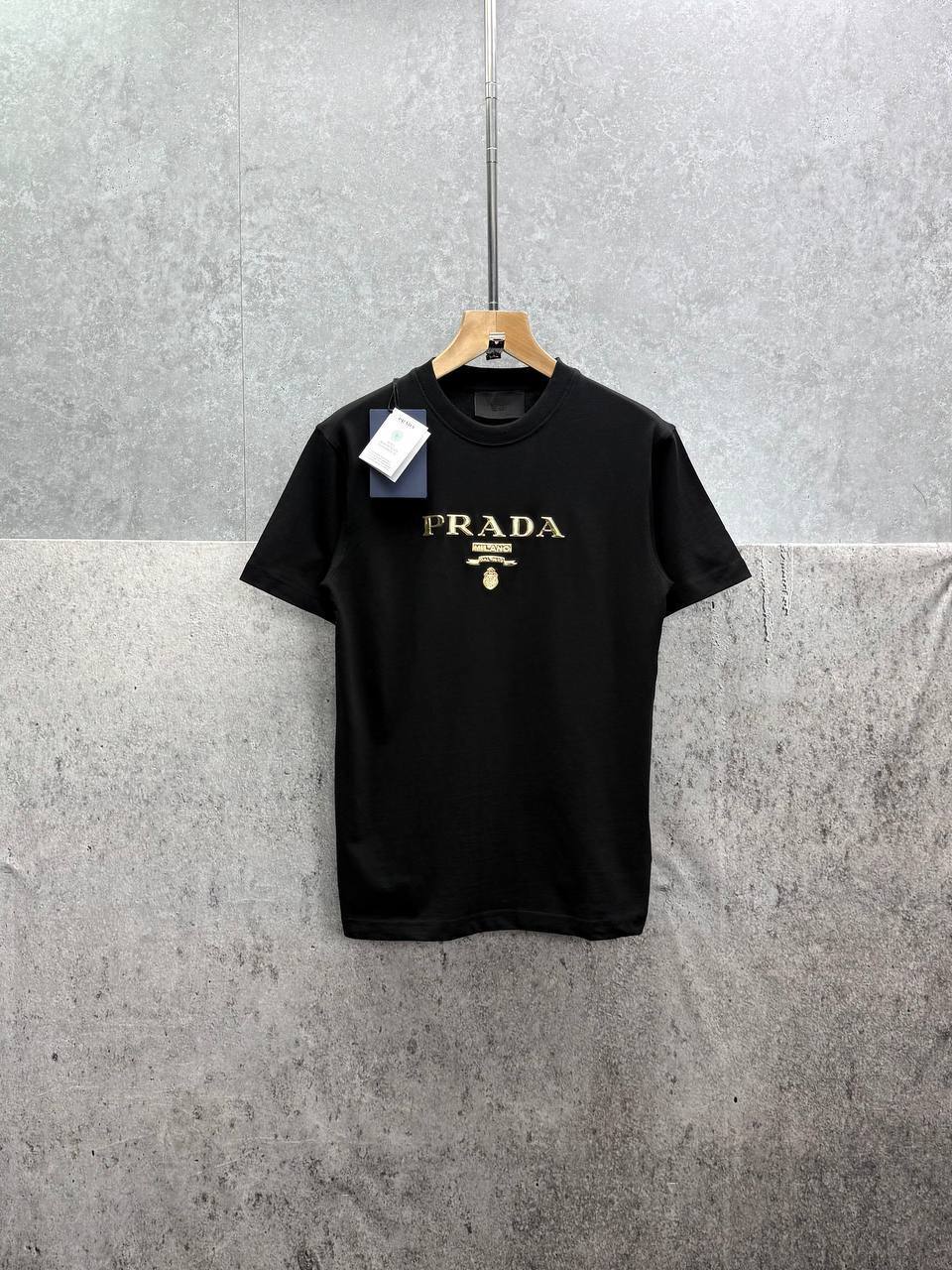 Prada Logo-Print Round Neck Cotton Jersey T-shirts in 2 Colors UK Reps AAA Quality