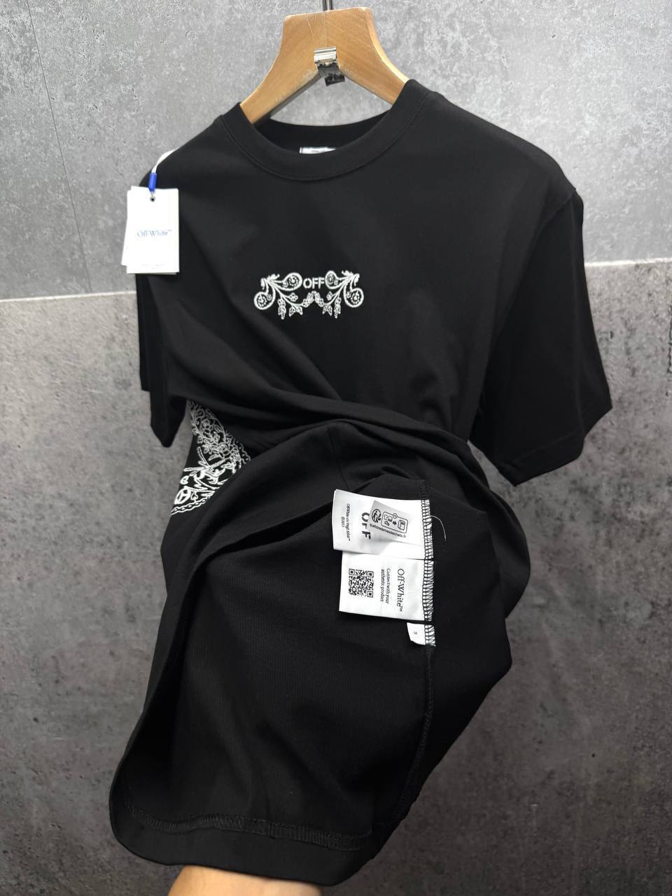 Off-White Skate-Fit Tatto Bandana Embroidered T-Shirts Mens in Multiple Colors UK Reps AAA Quality