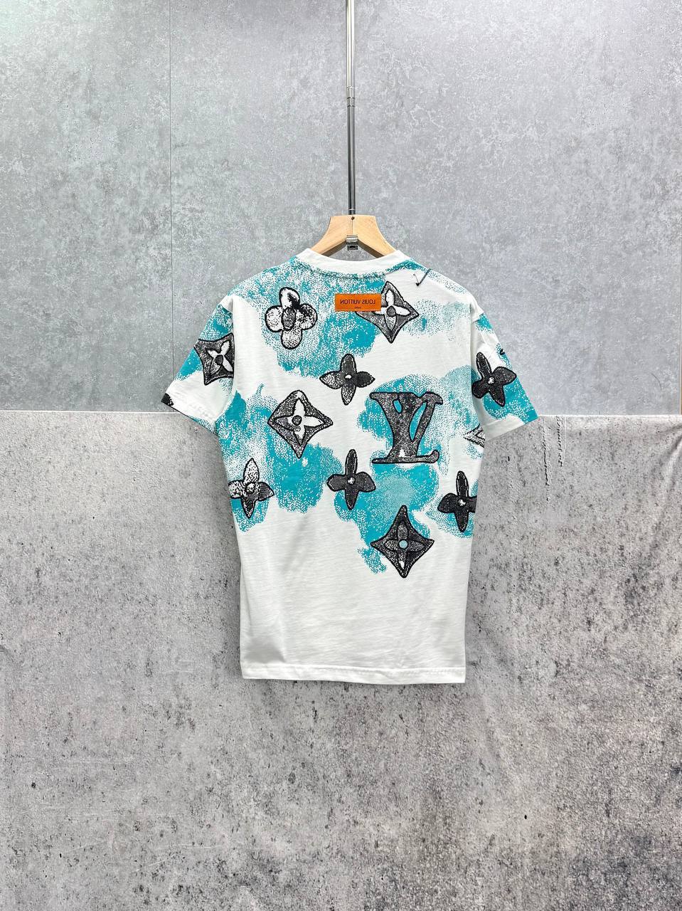 Louis Vuiton Watercolour Monogram Mens T-shirts in 2 Colors UK Reps AAA Quality