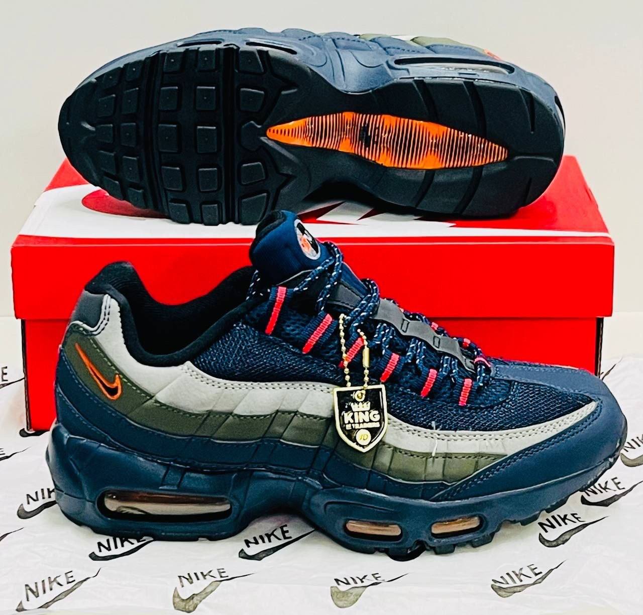 Nike Air Max 95 Logo Navy Orange Mens Trainers UK Reps AAA Quality
