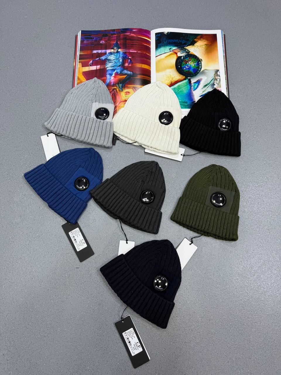 C.P. Company Lens-detail Beanie in Multiple Colors UK Reps AAA Quality