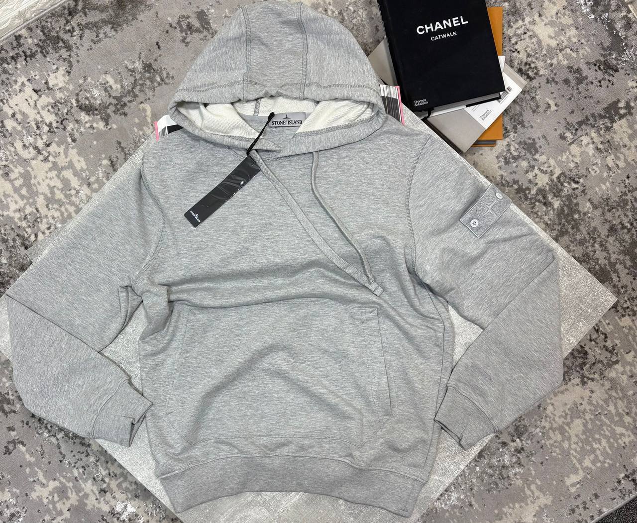 Stone Island Logo-Patch Cotton Mens Hoodie Ghost Badge Pull in Multiple Colors Best Sale UK Reps AAA Quality