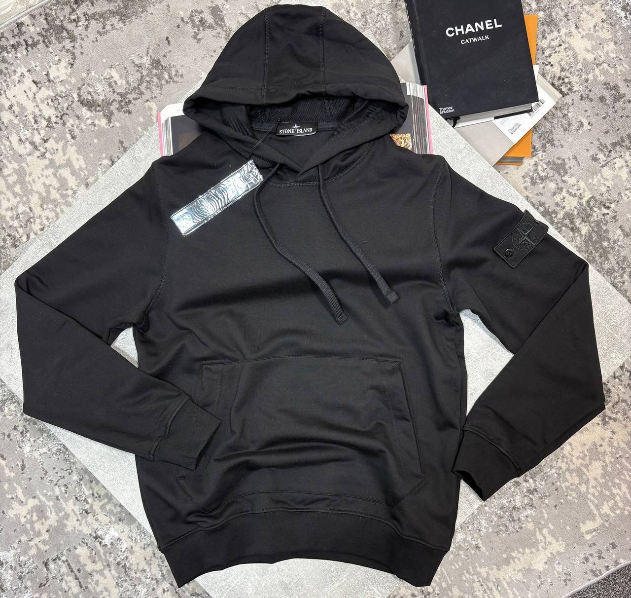 Stone Island Logo-Patch Cotton Mens Hoodie Ghost Badge Pull in Multiple Colors Best Sale UK Reps AAA Quality