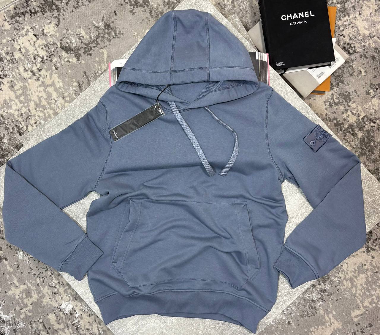 Stone Island Logo-Patch Cotton Mens Hoodie Ghost Badge Pull in Multiple Colors Best Sale UK Reps AAA Quality