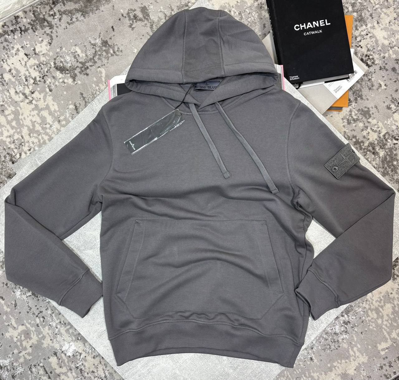 Stone Island Logo-Patch Cotton Mens Hoodie Ghost Badge Pull in Multiple Colors Best Sale UK Reps AAA Quality