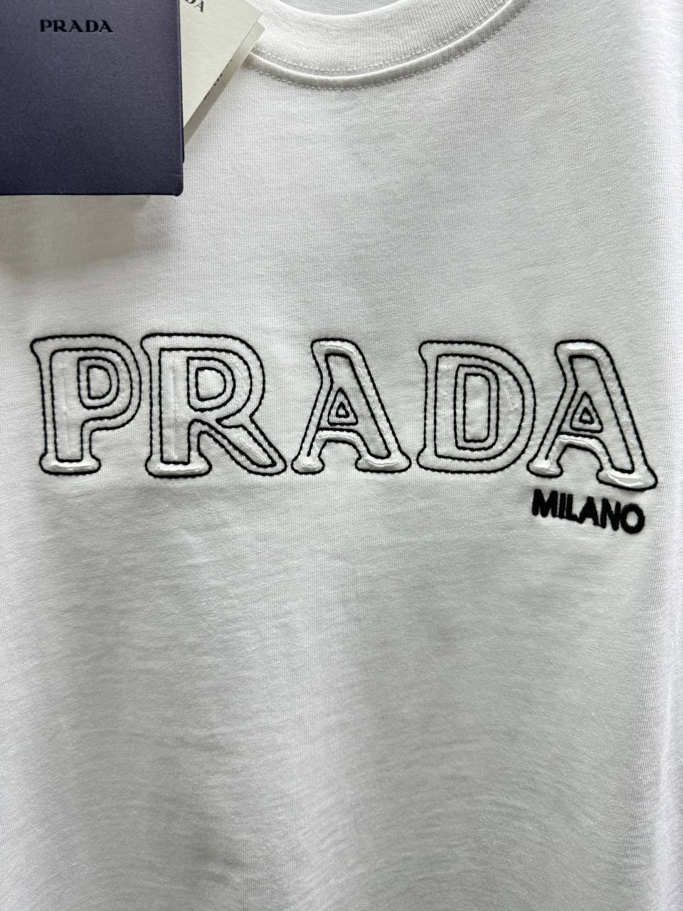 Prada Logo Printed Short-Sleeved T-Shirts Fashion Mens in 2 Colors Best Sale UK Reps AAA Quality