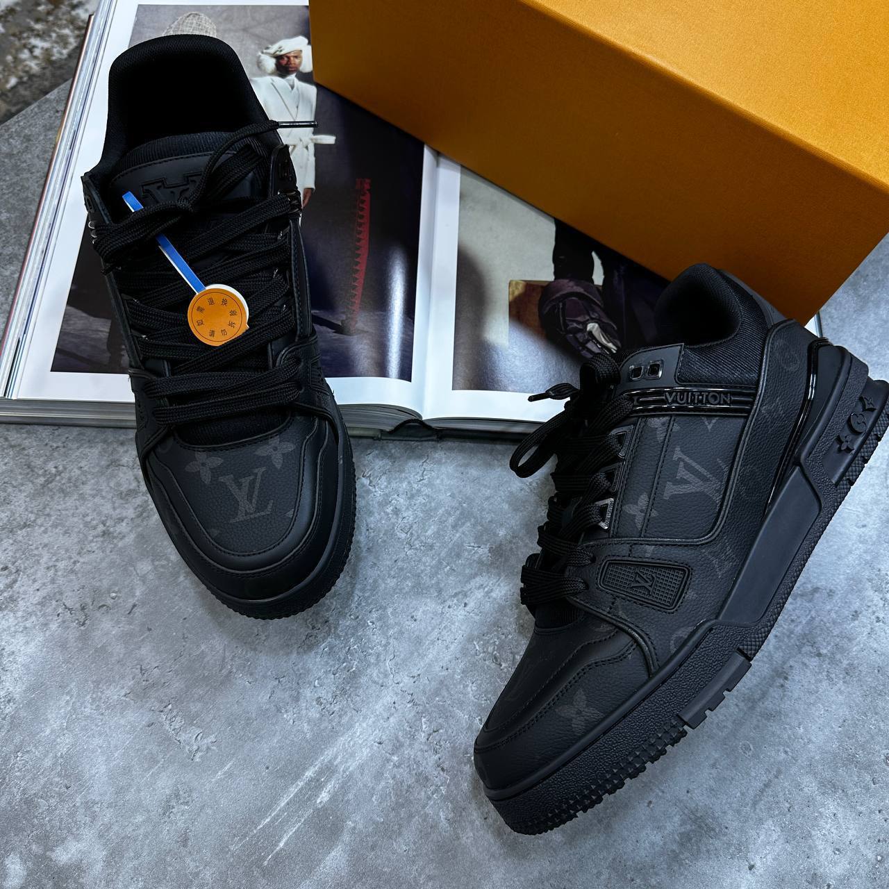 Louis Vuitton Men's Trainer Black Monogram Edition UK Reps AAA Quality