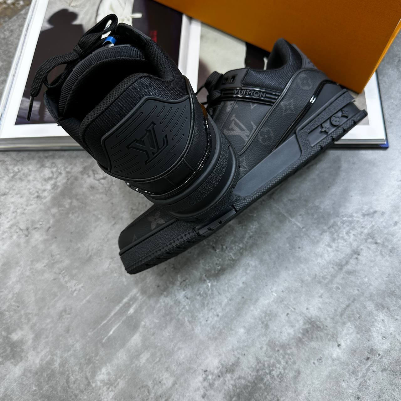 Louis Vuitton Men's Trainer Black Monogram Edition UK Reps AAA Quality