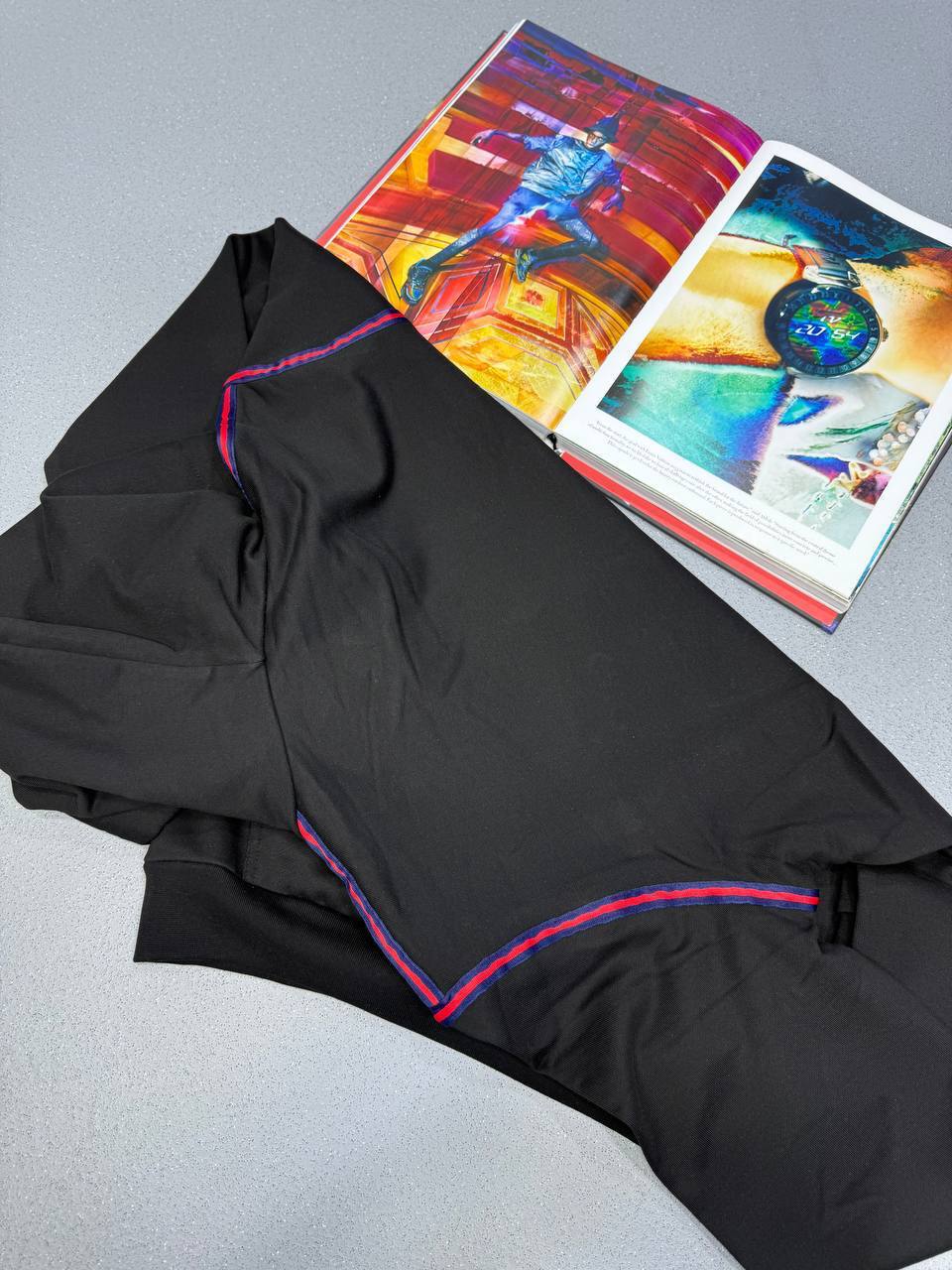 Gucci Cotton Jersey Hoodie Fashion Stripe Stitching for Men in Black UK Reps AAA Quality