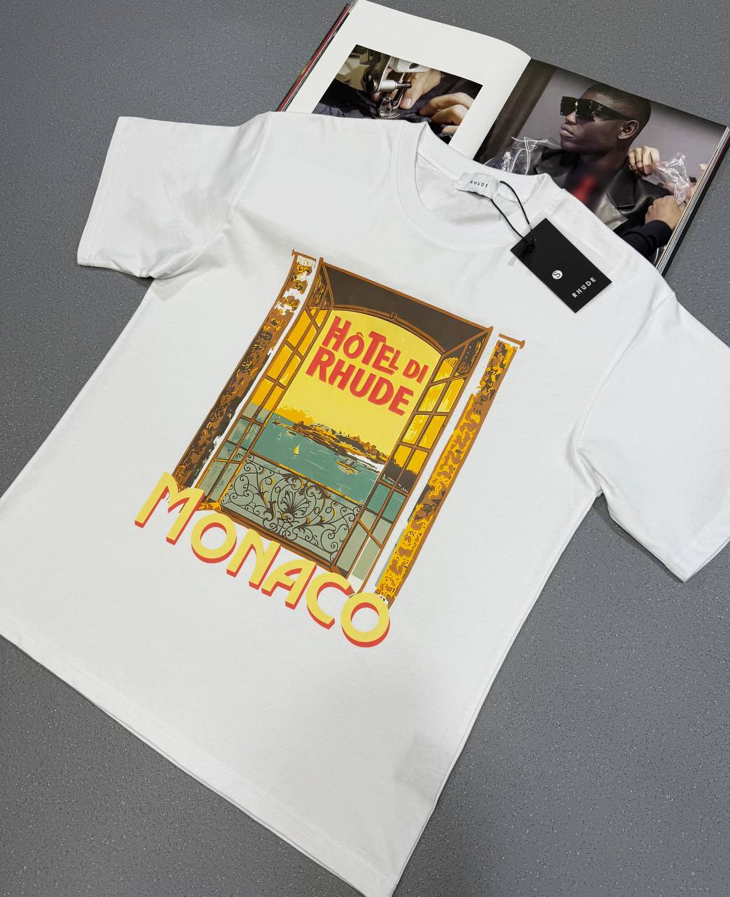 Rhude Hotel Di Monaco T-Shirts Mens in Multiple Colors UK Reps AAA Quality