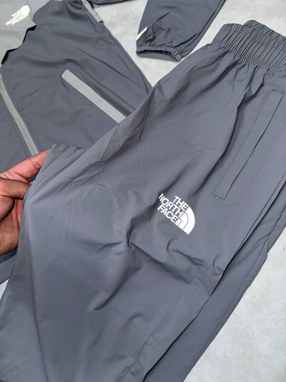 The North Face Men's Mountain Athletics Wind Full Zip Tracksuit in Grey Color UK Reps AAA Quality
