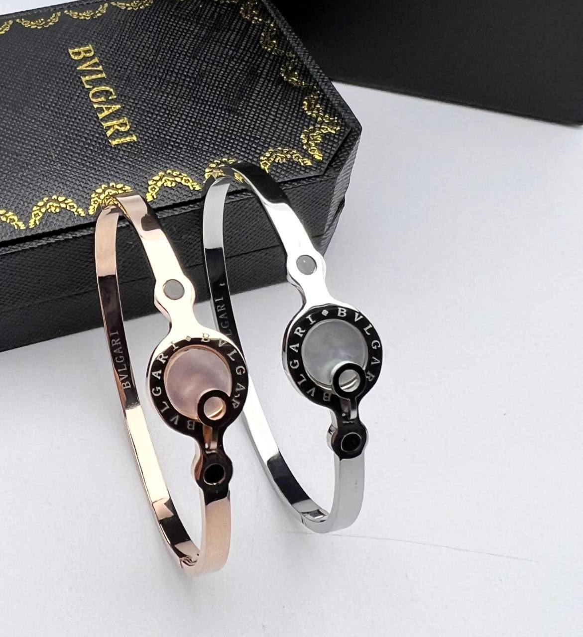 Bvlgari Roman Numerals Shell Stainless Steel Womens Bracelets in 2 Colors UK Reps AAA Quality