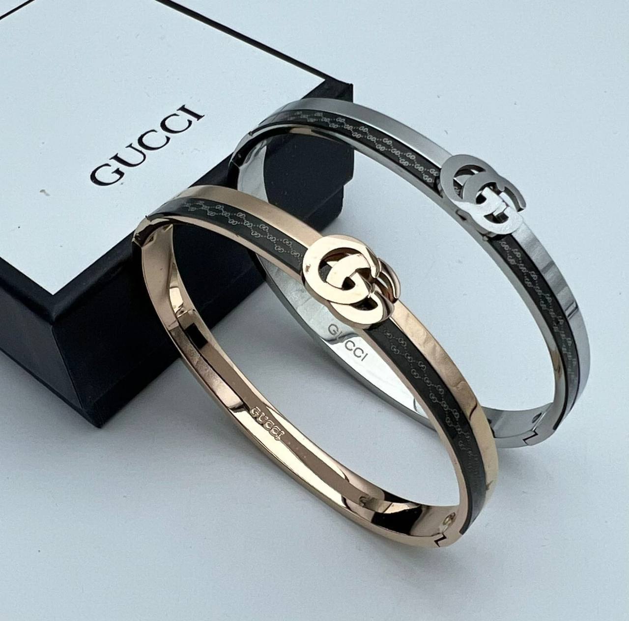 Gucci GG Logo Steel Material Womens Bracelets in 2 Colors UK Reps AAA Quality